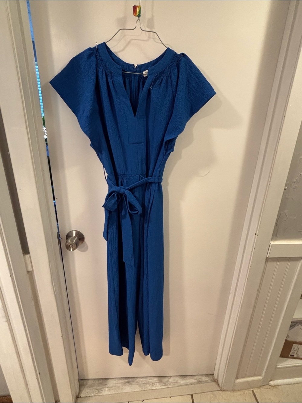 Calvin Klein Cobalt Blue Belted Jumpsuit